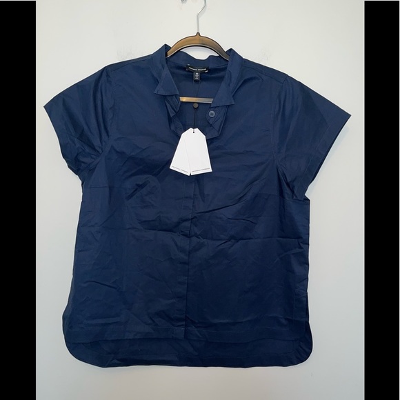 NEW Universal Standard Aster Button Navy Top - Picture 4 of 4